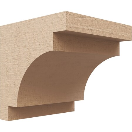 Ekena Millwork 7"W x 7"D x 7"H Wide Mediterranean Rough Cedar Woodgrain TimberThane Corbel, Primed Tan CORUR07X07X07MEDRCPR